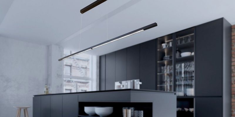 B DUTCH Design Hanglamp Linear Light Slim Matt White - 1800mm - Opbouw ...